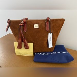 NWT Dooney Bourke Amber Suede Tote